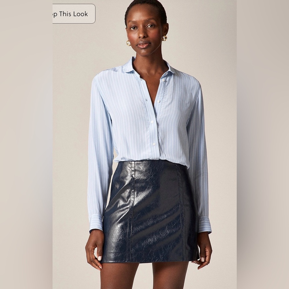 J. Crew Mini skirt in distressed faux leather